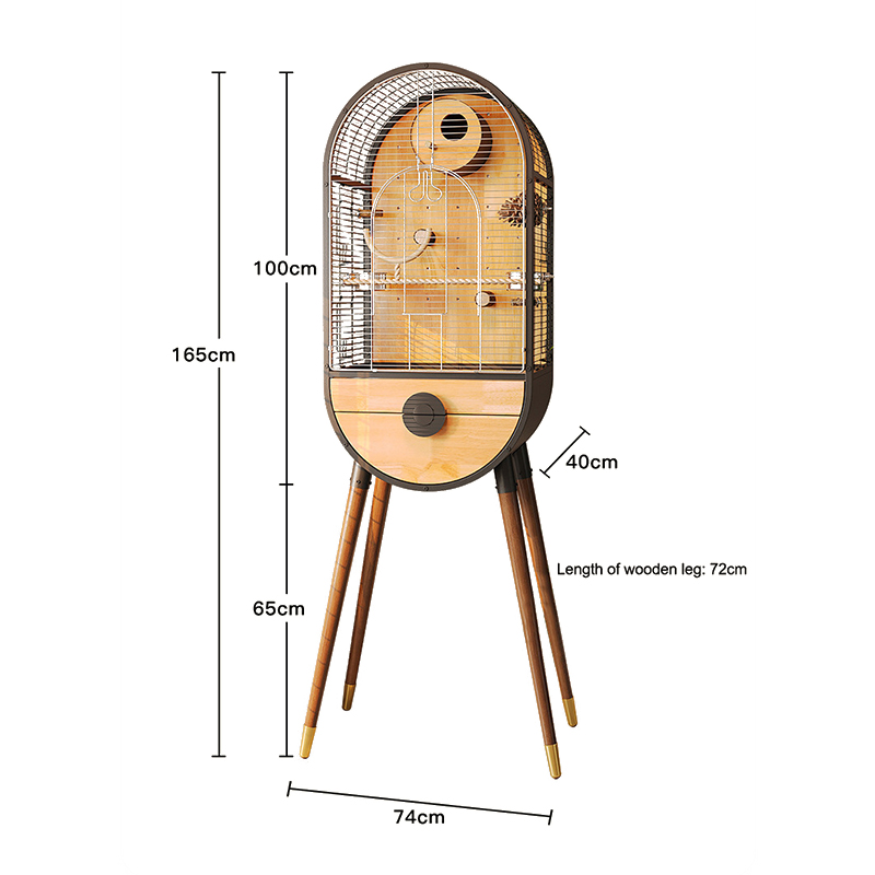 Natuurlijke stalen houten vogelkooi verwijderbare villa papegaai fokkooien Natuurlijke stalen houten vogelkooi verwijderbare villa papegaai fokkooien