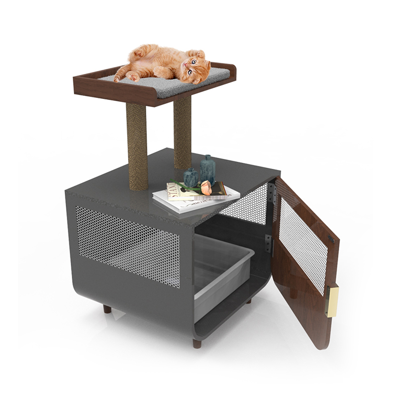 Houten verborgen wasruimte meubels kat kooi met kuilkastje Houten verborgen wasruimte meubels kat kooi met kuilkastje