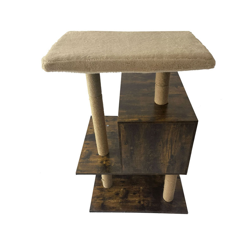 Houten toren kattenhuis sisal krabpalen kattenboom klimframe Houten toren kattenhuis sisal krabpalen kattenboom klimframe