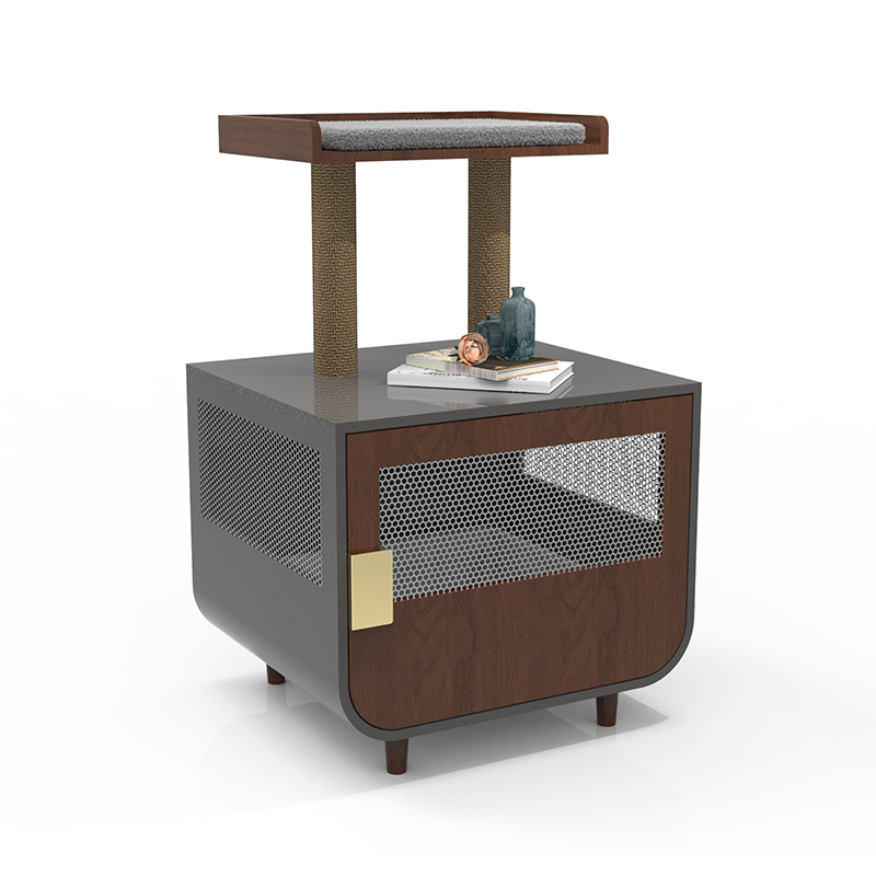 Houten verborgen wasruimte meubels kat kooi met kuilkastje Houten verborgen wasruimte meubels kat kooi met kuilkastje