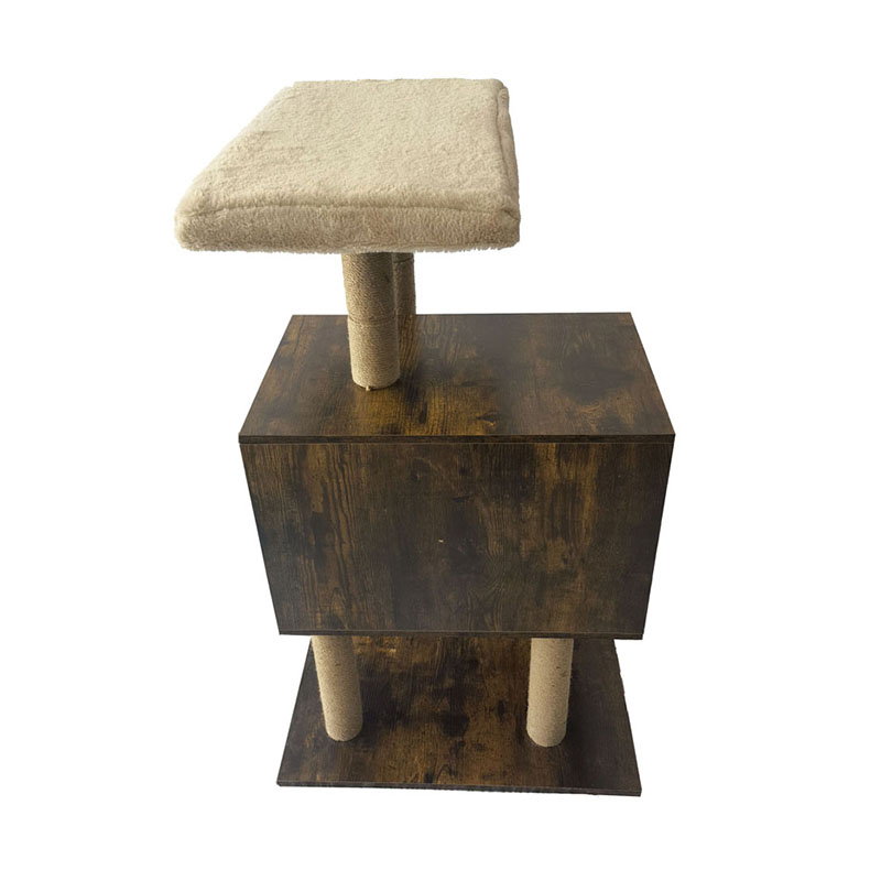 Houten toren kattenhuis sisal krabpalen kattenboom klimframe Houten toren kattenhuis sisal krabpalen kattenboom klimframe