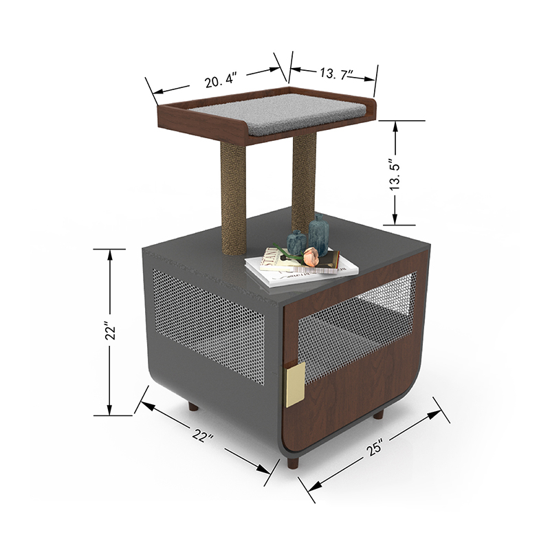 Houten verborgen wasruimte meubels kat kooi met kuilkastje Houten verborgen wasruimte meubels kat kooi met kuilkastje