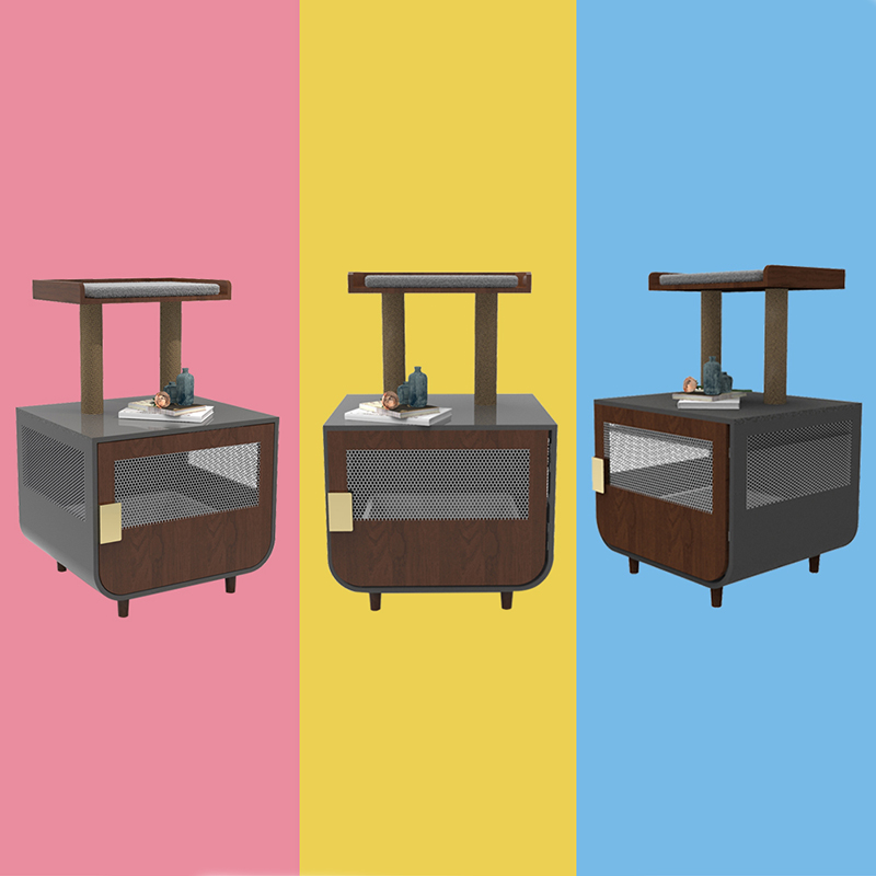 Houten verborgen wasruimte meubels kat kooi met kuilkastje Houten verborgen wasruimte meubels kat kooi met kuilkastje