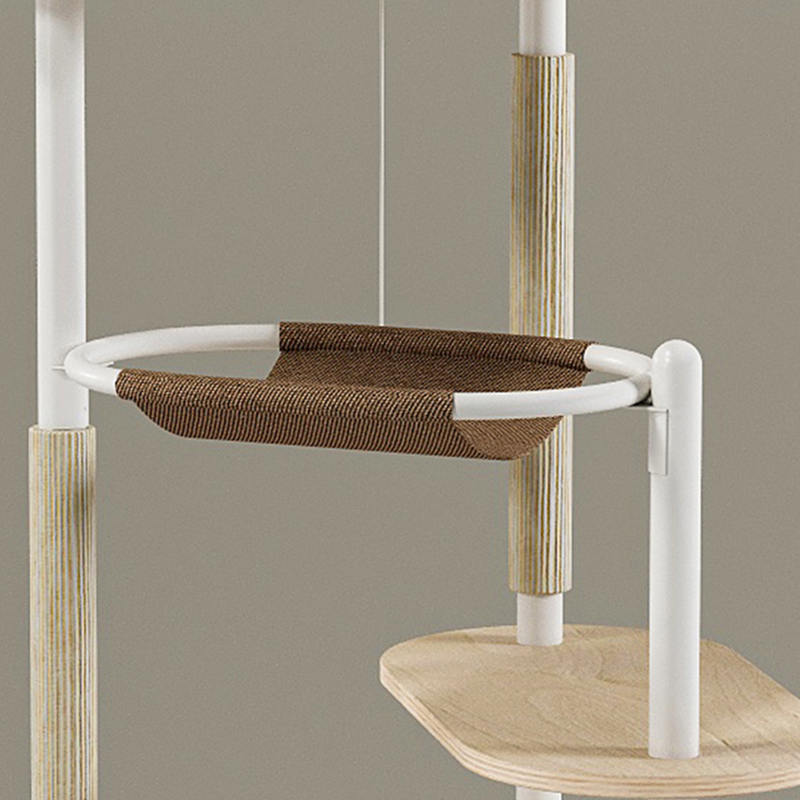 Minimalistische geometrische schattige houten toren indoor condo nestkattenboom Minimalistische geometrische schattige houten toren indoor condo nestkattenboom