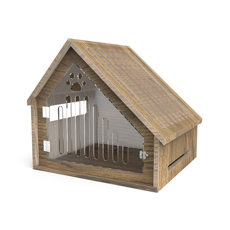 Moderne overdekte houten kattenhuis meubelstijl kattenkooi met krasbord Moderne overdekte houten kattenhuis meubelstijl kattenkooi met krasbord