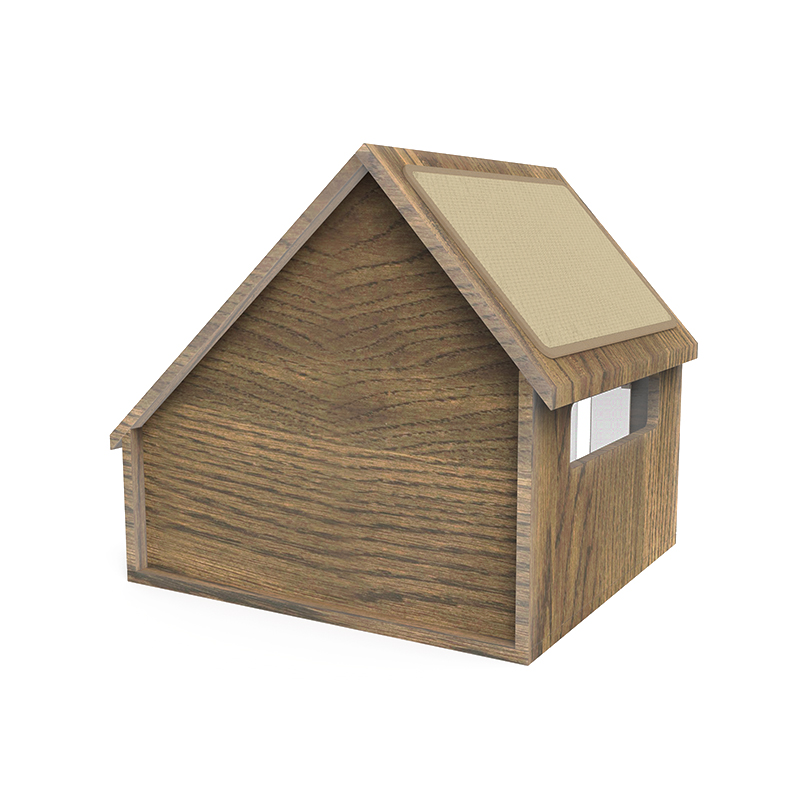 Moderne overdekte houten kattenhuis meubelstijl kattenkooi met krasbord Moderne overdekte houten kattenhuis meubelstijl kattenkooi met krasbord