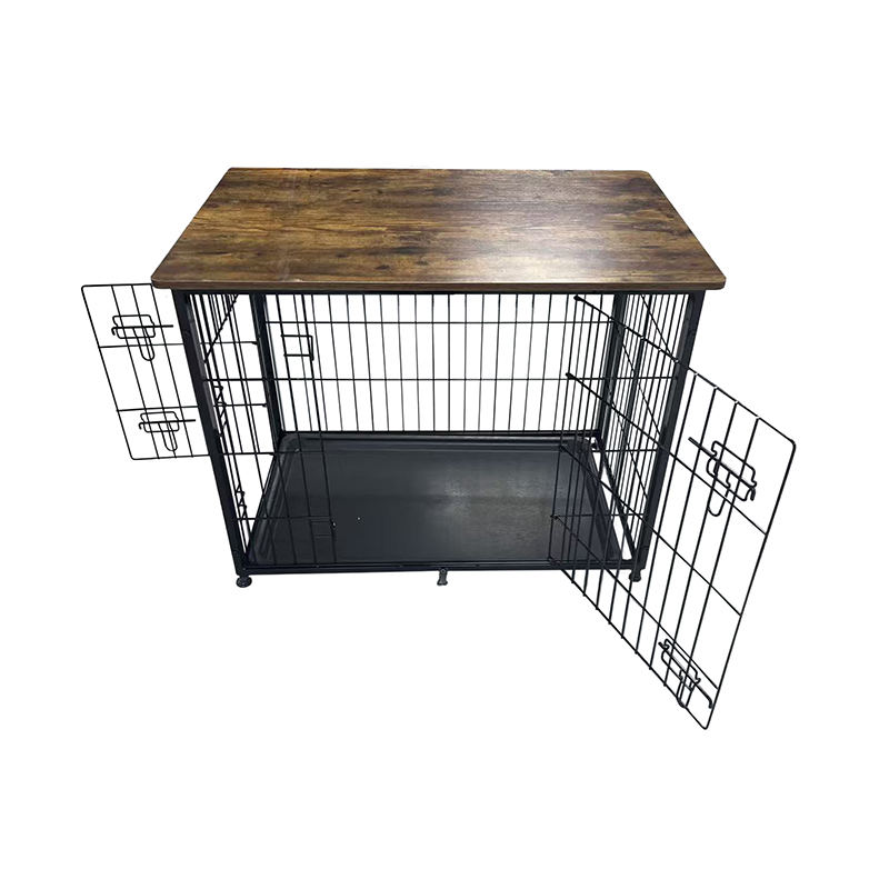 Grote houten meubels hondenkooi met verwijderbare lade Grote houten meubels hondenkooi met verwijderbare lade