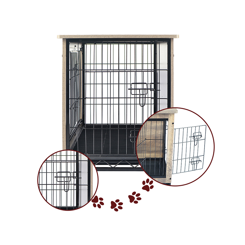 Ivoor indoor grote houten meubels stijl metalen honden krat Ivoor indoor grote houten meubels stijl metalen honden krat