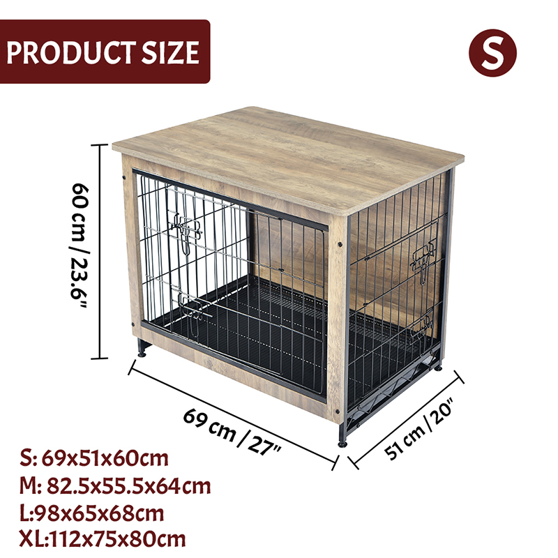 Ivoor indoor grote houten meubels stijl metalen honden krat Ivoor indoor grote houten meubels stijl metalen honden krat