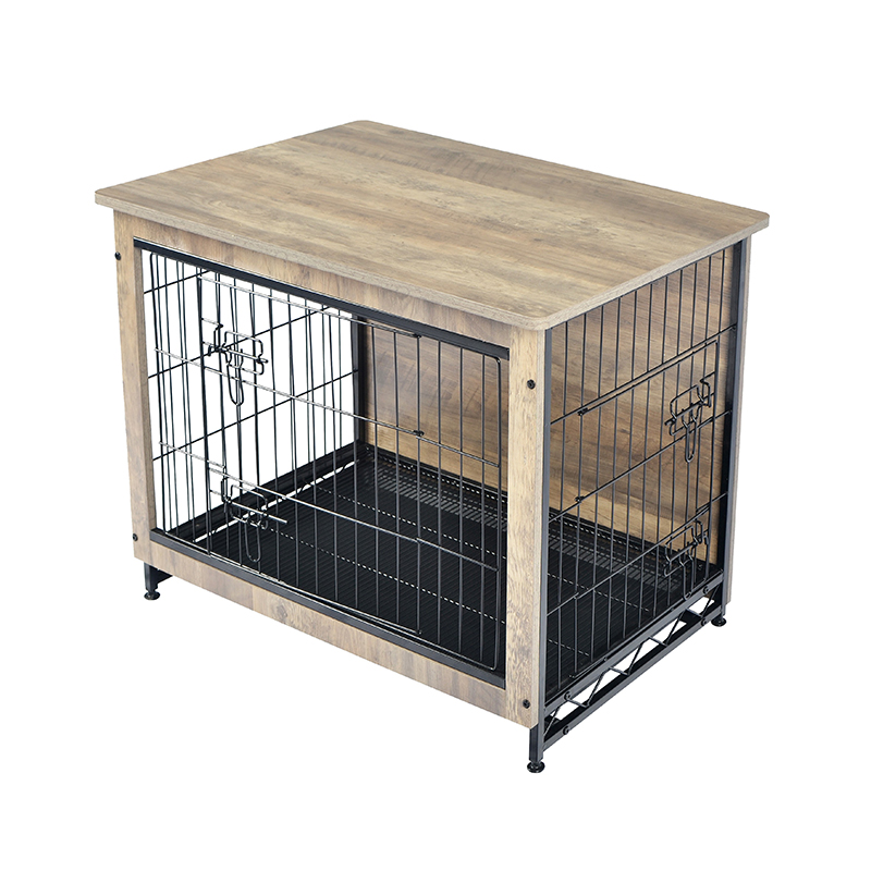 Ivoor indoor grote houten meubels stijl metalen honden krat Ivoor indoor grote houten meubels stijl metalen honden krat