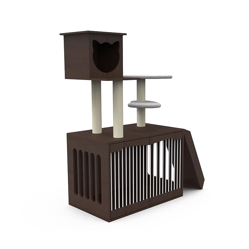 Houtkat toren condo klimframe binnen kattenboom Houtkat toren condo klimframe binnen kattenboom