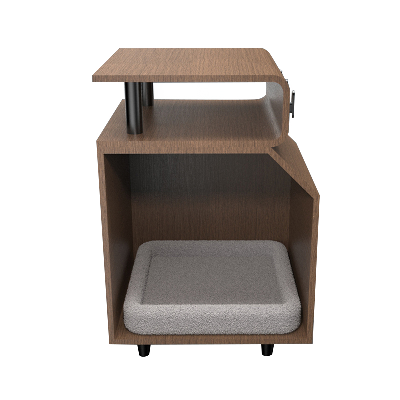 Houten huisdierbedden kattenbed met krabbord