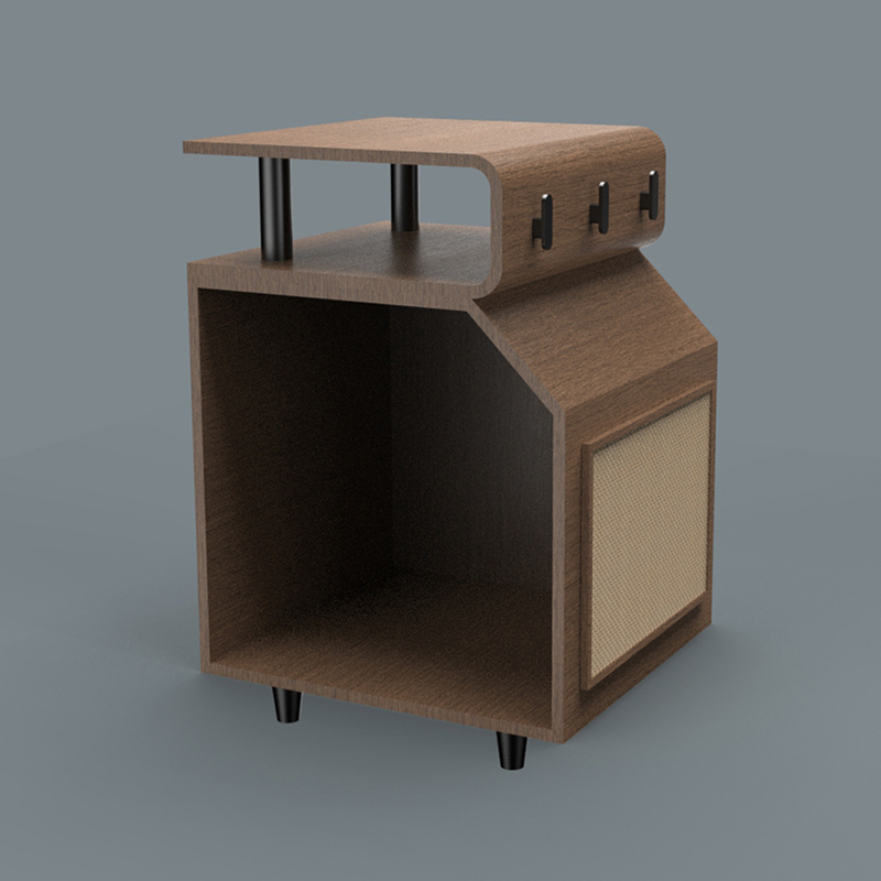 Houten huisdierbedden kattenbed met krabbord Houten huisdierbedden kattenbed met krabbord