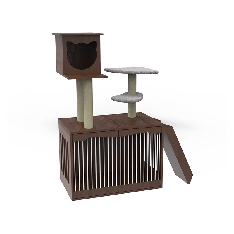 Houtkat toren condo klimframe binnen kattenboom Houtkat toren condo klimframe binnen kattenboom