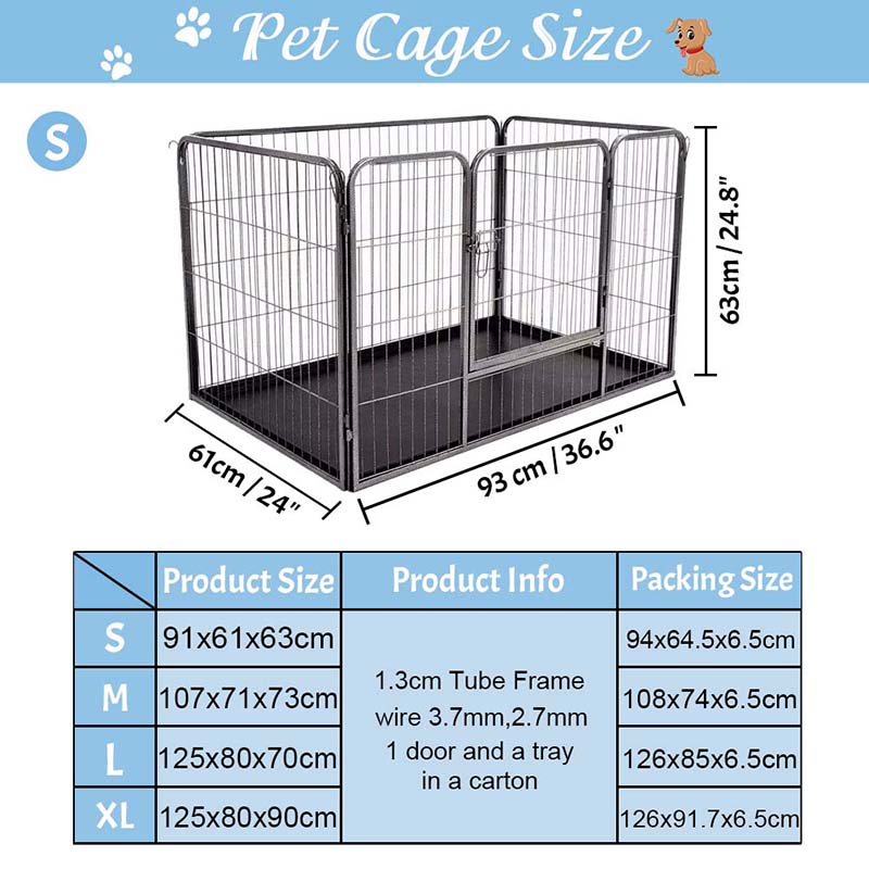 Opvouwbare buis metalen hond -playpen Opvouwbare buis metalen hond -playpen