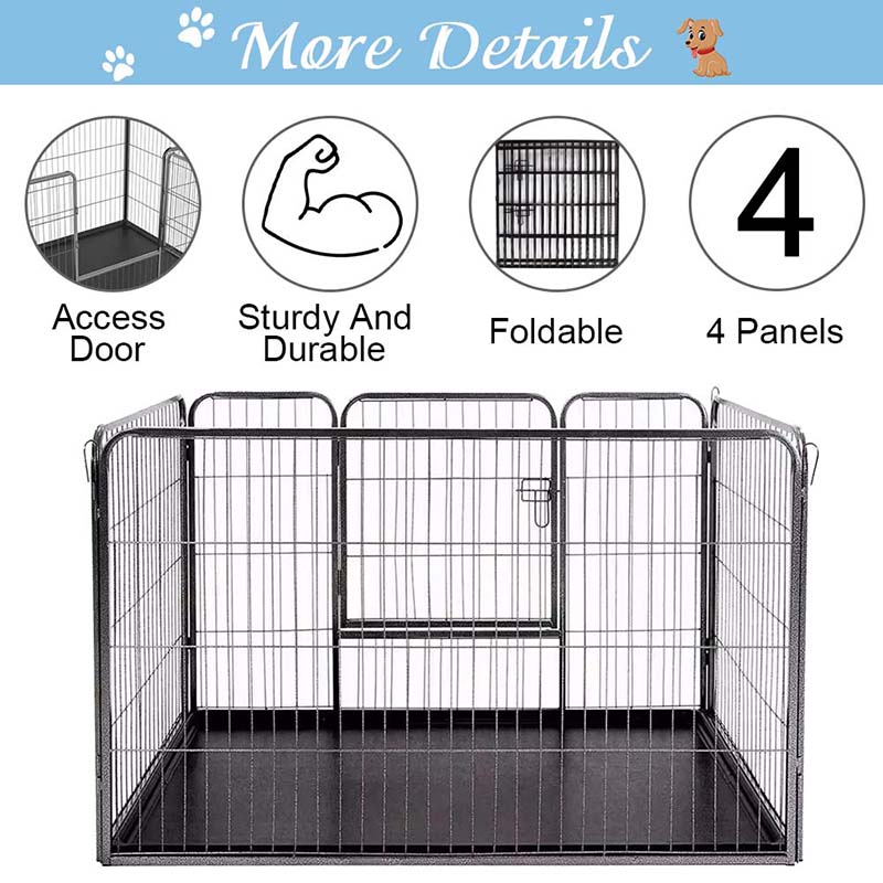 Opvouwbare buis metalen hond -playpen Opvouwbare buis metalen hond -playpen