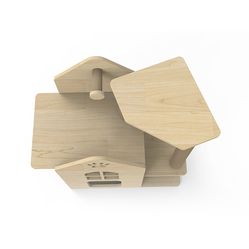 Indoor Wood Tower Cat House met klimmende sisal krassende palen Cat Tree Indoor Wood Tower Cat House met klimmende sisal krassende palen Cat Tree