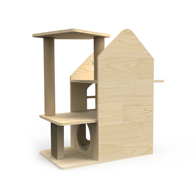 Indoor Wood Tower Cat House met klimmende sisal krassende palen Cat Tree Indoor Wood Tower Cat House met klimmende sisal krassende palen Cat Tree