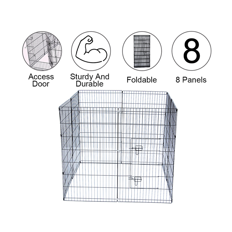 8 panelen opvouwbare draad metalen hond -playpen 8 panelen opvouwbare draad metalen hond -playpen