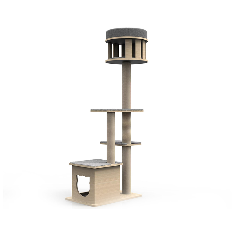 Binnenhouttoren met klimmende zuskrabpalen katboom Binnenhouttoren met klimmende zuskrabpalen katboom