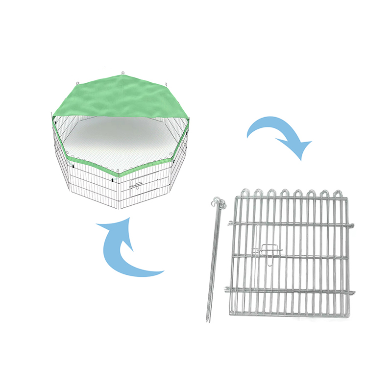 Opvouwbare puppy konijn metaalrun hondenspelen met bovenomslag Opvouwbare puppy konijn metaalrun hondenspelen met bovenomslag