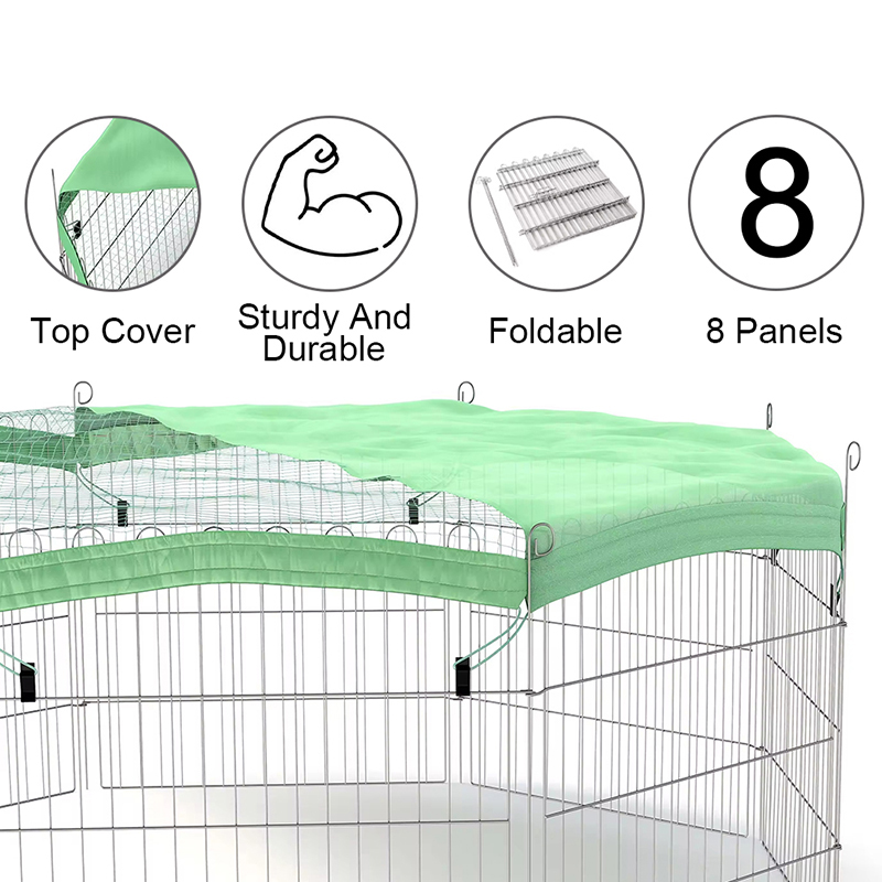 Opvouwbare puppy konijn metaalrun hondenspelen met bovenomslag Opvouwbare puppy konijn metaalrun hondenspelen met bovenomslag