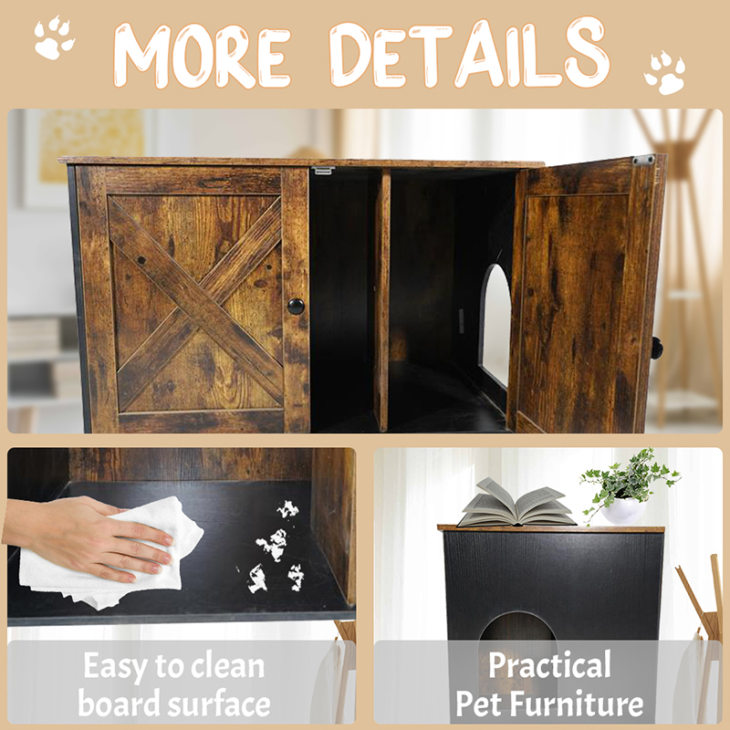 Binnenmeubels katten kooi met deler kuilkastje Binnenmeubels katten kooi met deler kuilkastje