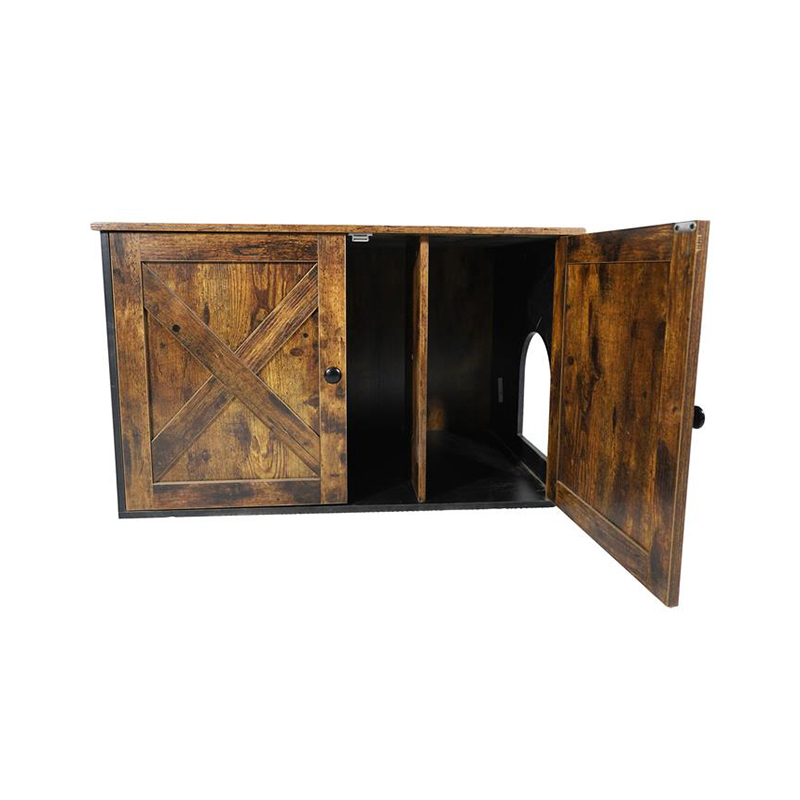 Binnenmeubels katten kooi met deler kuilkastje Binnenmeubels katten kooi met deler kuilkastje