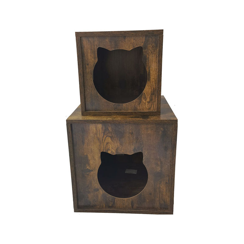 Deeltjes houten binnenmeubels katten kooi eindtafel nestkast