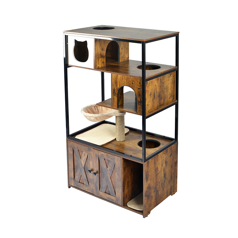 Indoor Cat Tower Condo Cat Tree met hangmat en nestkast Indoor Cat Tower Condo Cat Tree met hangmat en nestkast