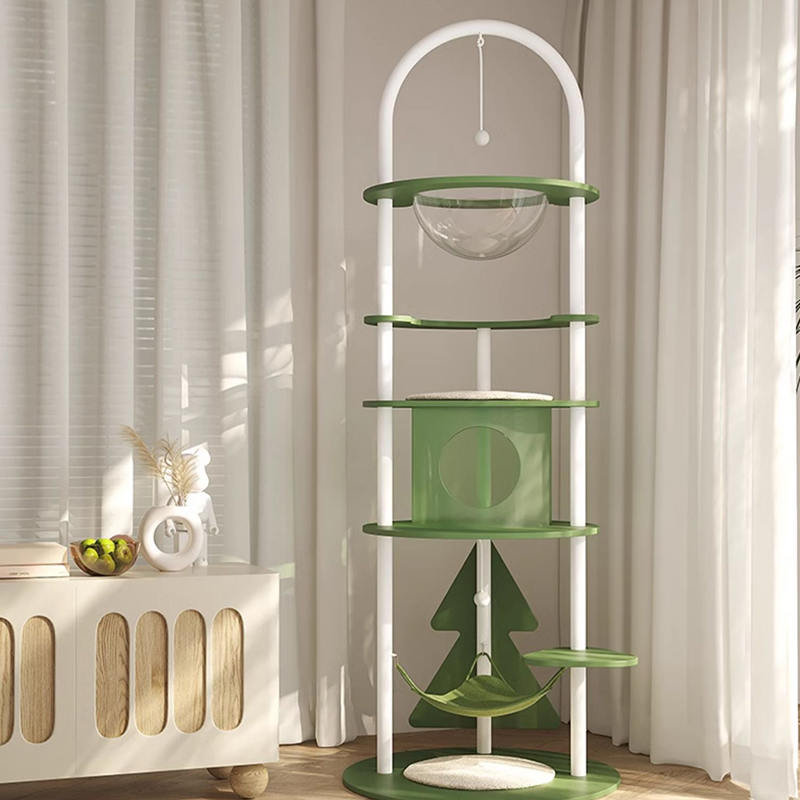 Groene multi-level hoge katten klimframe Cat Tower Condo Cat Tree Groene multi-level hoge katten klimframe Cat Tower Condo Cat Tree