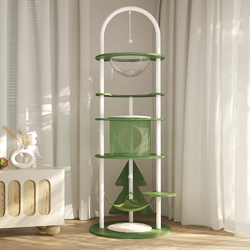 Groene multi-level hoge katten klimframe Cat Tower Condo Cat Tree Groene multi-level hoge katten klimframe Cat Tower Condo Cat Tree