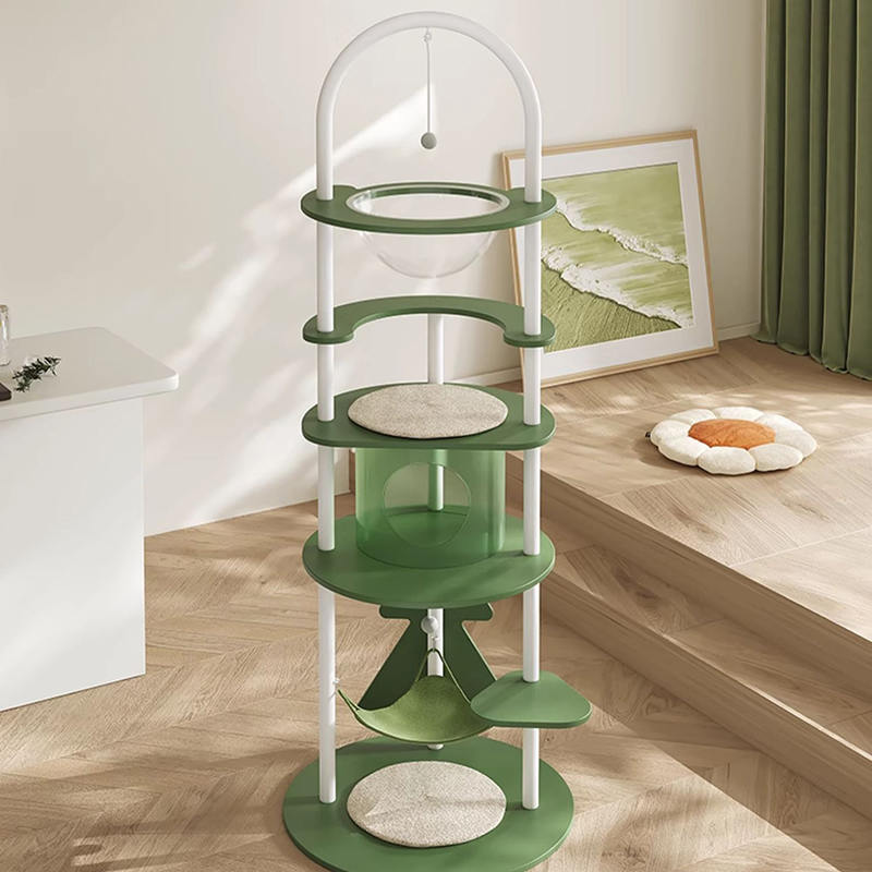 Groene multi-level hoge katten klimframe Cat Tower Condo Cat Tree Groene multi-level hoge katten klimframe Cat Tower Condo Cat Tree