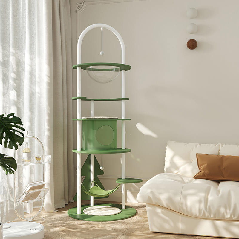 Groene multi-level hoge katten klimframe Cat Tower Condo Cat Tree Groene multi-level hoge katten klimframe Cat Tower Condo Cat Tree