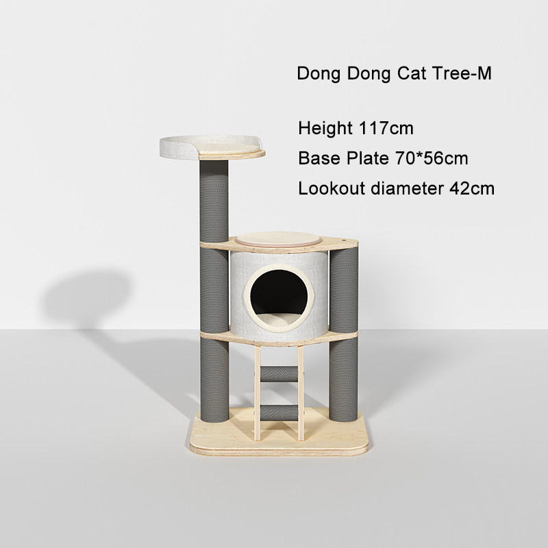 Torenbodem tot plafond binnen vaste houten klimframe kattenboom Torenbodem tot plafond binnen vaste houten klimframe kattenboom