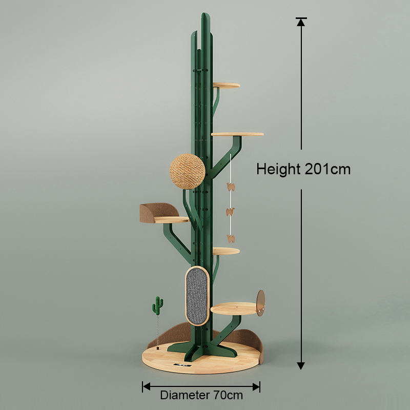 Cactusvorm Cat Tree klimframe met krasbord Cactusvorm Cat Tree klimframe met krasbord