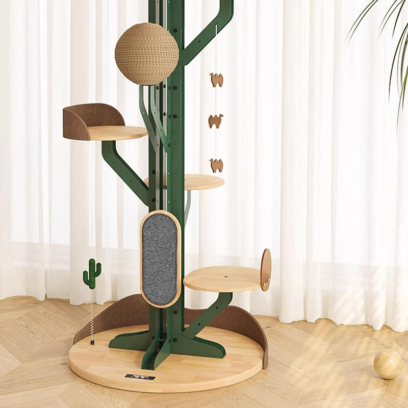 Cactusvorm Cat Tree klimframe met krasbord Cactusvorm Cat Tree klimframe met krasbord